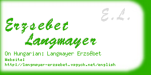 erzsebet langmayer business card